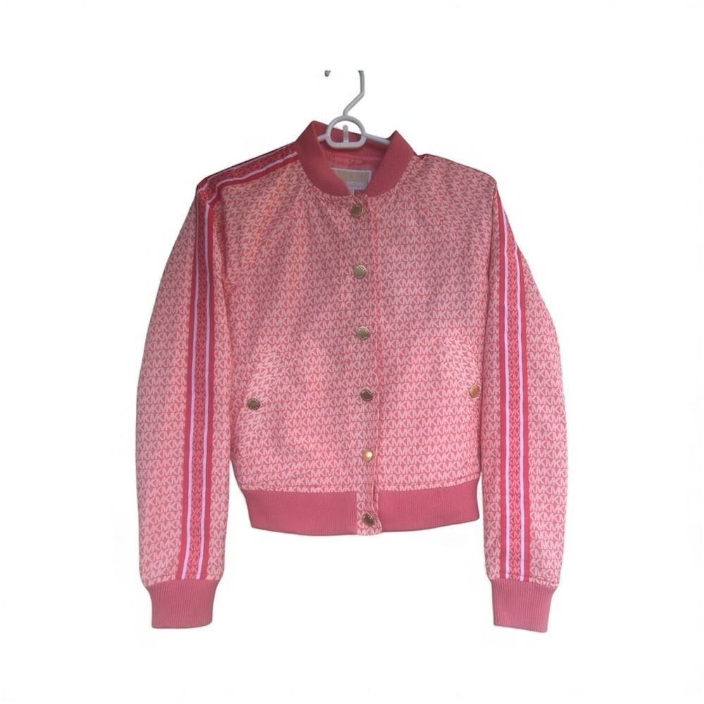 Michael Kors monogram Pink Women's Jacket sz XS new, 019